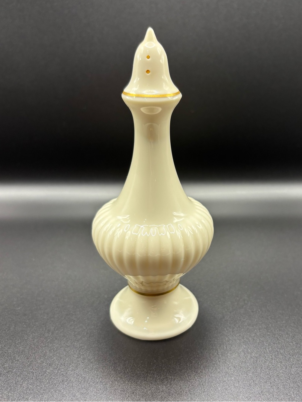 Vintage Lenox Essex Porcelain Shaker Cream Ivory Gold Trim Fluted Replacement